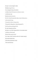English Worksheet: Because I could not stop for death