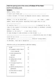 English Worksheet: movie 