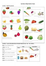 English Worksheet: My uncles farm