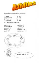 English worksheet: numbers 