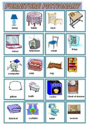 English Worksheet: Furniture pictionary