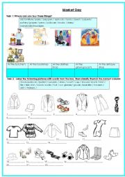 English Worksheet: Market Day