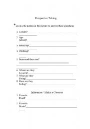 English worksheet: social skills