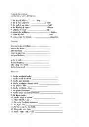 English worksheet: the repetition