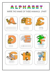 English Worksheet: ALPHABET (PART 1)