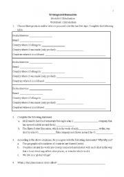 English Worksheet: Introduction to Globalization 