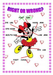 English Worksheet: BODY PARTS 