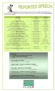 English Worksheet: Reported Speech