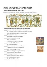 English Worksheet: The Bayeux Tapestry ( video )