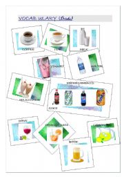 English Worksheet: DRINKS VOCABULARY