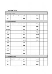 irregular verbs