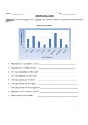 English Worksheet: Bar Graph