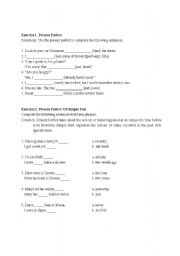 English Worksheet: grammar tense