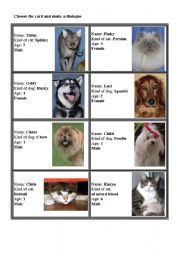 English Worksheet: Talking about pets