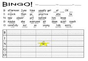 English worksheet: Japan- One world Text-bingo for lesson 4 words