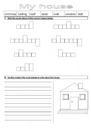 English worksheet: My house