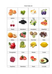 English Worksheet: Fruit flashcard