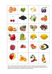 Matching game - Fruits