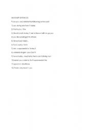 English Worksheet: Mixed-up sentences