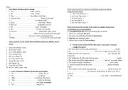 English Worksheet: Past Tenses