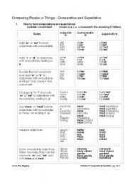 English Worksheet: Comparative and Superlative