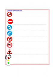 English Worksheet: Traffic Rules