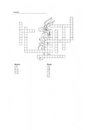 English Worksheet: Crazy Crossword