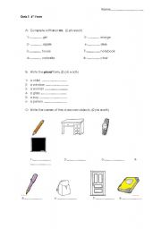 English Worksheet: ouiz for beginner learners