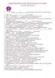 English Worksheet: TENSES REVISION - ANSWER KEY ( the original worksheet is in my profile)