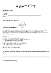 English Worksheet: Lamb to the slaughter