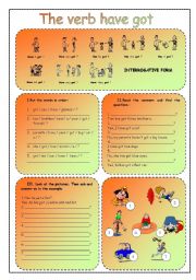 English Worksheet: The verb have got