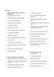 English Worksheet: Passive Voice exercises