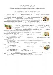 English Worksheet: Little Red Riding Wood and The Big Bad Wolf