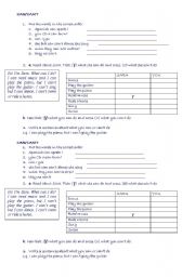English Worksheet: can or cant