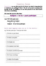 English Worksheet: Passive voice