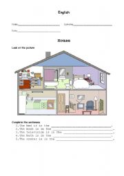 English Worksheet: House_informative test_part1