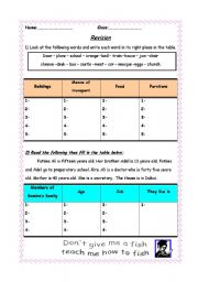 English worksheet: Classification worksheet