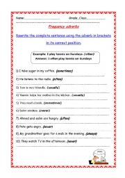 Frequency adverbs