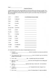 English worksheet: Compound Adjectives