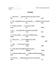 English Worksheet: G12 TEST