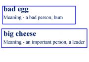English Worksheet: Food Idioms