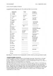 English worksheet: irregular verbs