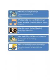 English Worksheet: Simple Past - Examples Questions and Answers