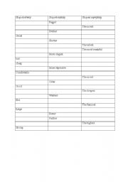 English worksheet: Comparatives