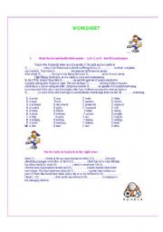 English worksheet: worksheet