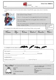 English Worksheet: Harry Potter