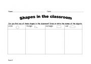 English worksheet: Shapes