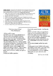 English Worksheet: Shakespeares 