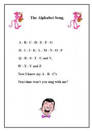 English Worksheet: The alphabet Song