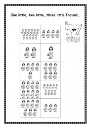 English Worksheet: Ten little Indians